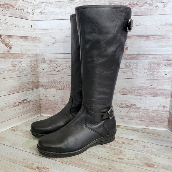 La Canadienne black leather waterproof riding boots with buckle - Picture 10 of 12